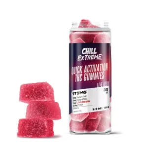 32.5mg Chill Extreme Quick Activation Gummies – D8, D9, Live Resin, THCP