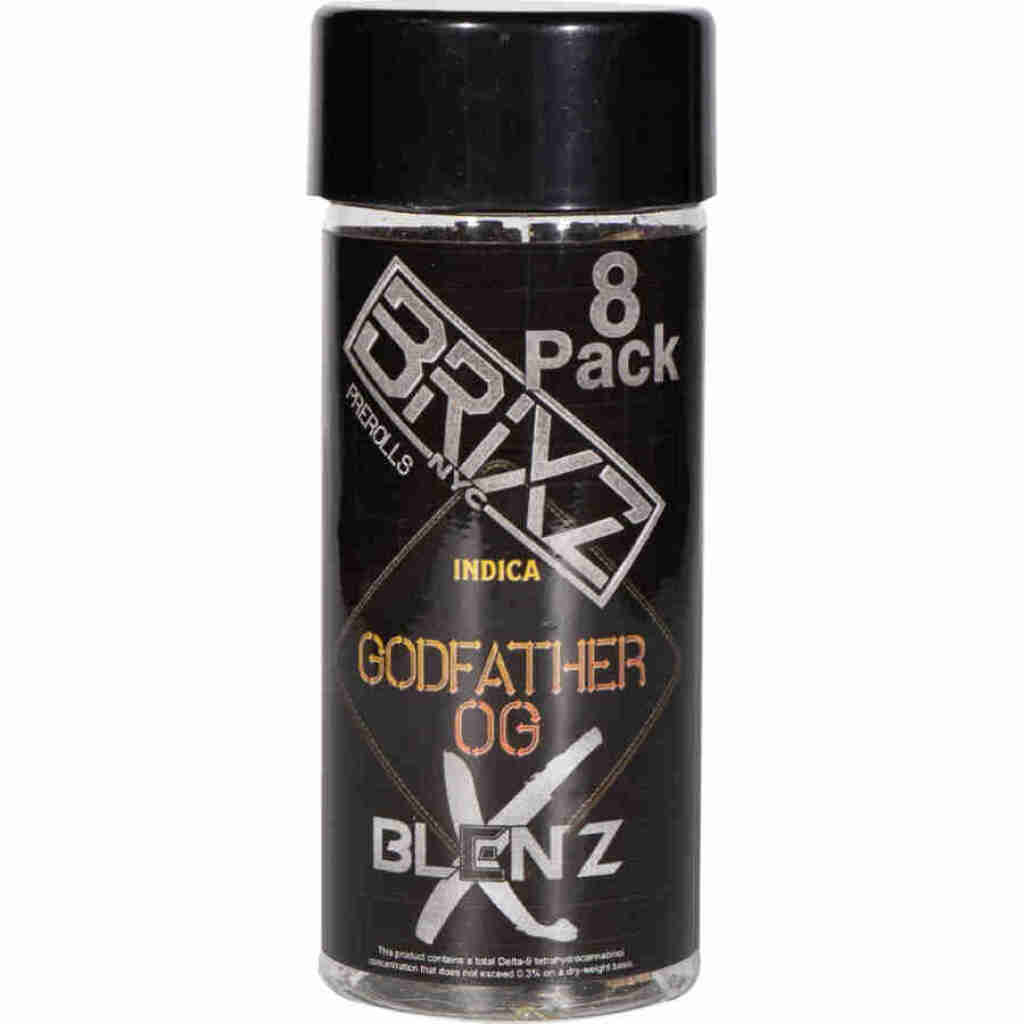 BRIXZ X Blenz 8-Pack Indica Pre-Rolls 6g Godfather OG