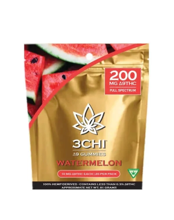 Buy 3Chi Delta 9 THC Gummies 200mg, 20ct – Watermelon