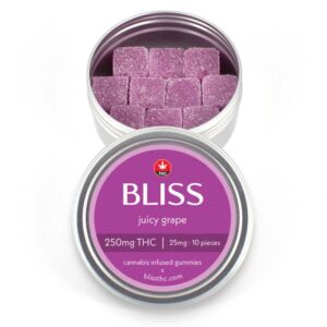 Buy Bliss Juicy Grape Cannabis Infused Gummies 250MG THC