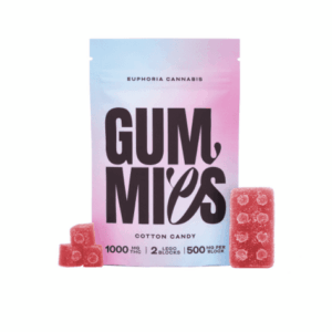 Buy Euphoria Cannabis – Cotton Candy Gummies 1000MG THC
