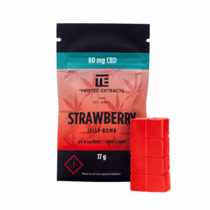 Buy Twisted Extracts Strawberry Jelly Bombs 80MG CBD