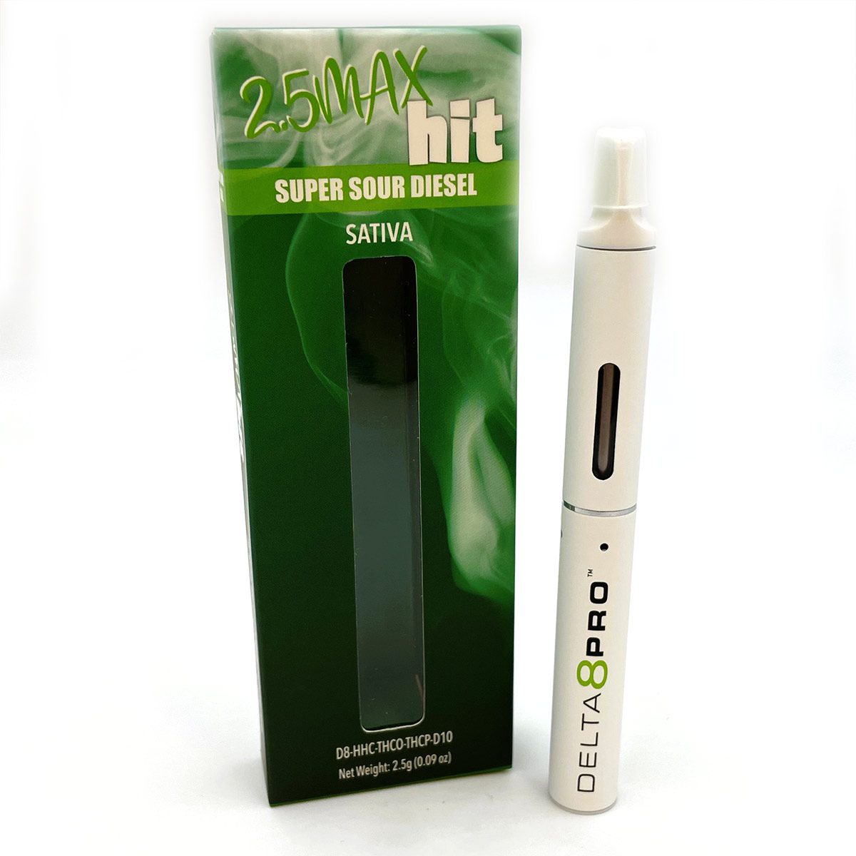 DELTA 8 PRO™ 2.5ML MAX HIT (Δ8 + HHC + THC-P + Δ10) DISPOSABLE VAPE SUPER SOUR DIESEL