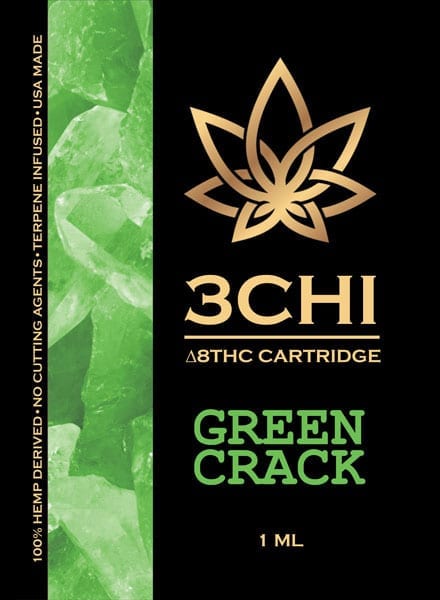 Green Crack 3Chi Delta 8 THC Vape Cartridge EU