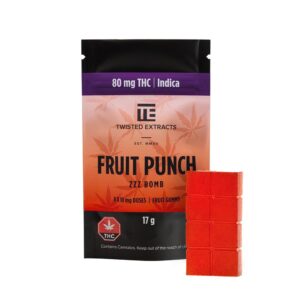Twisted Extracts – Fruit Punch ZZZ Bombs : 80MG THC (INDICA)