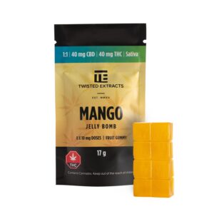 Twisted Extracts – Mango Jelly Bombs 80MG 1:1 (SATIVA)