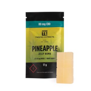 Twisted Extracts – Pineapple Jelly Bombs : 80MG CBD