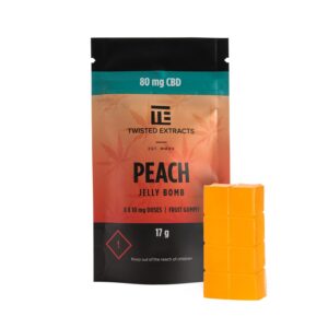 Buy Twisted Extracts – Peach Jelly Bombs 80MG CBD